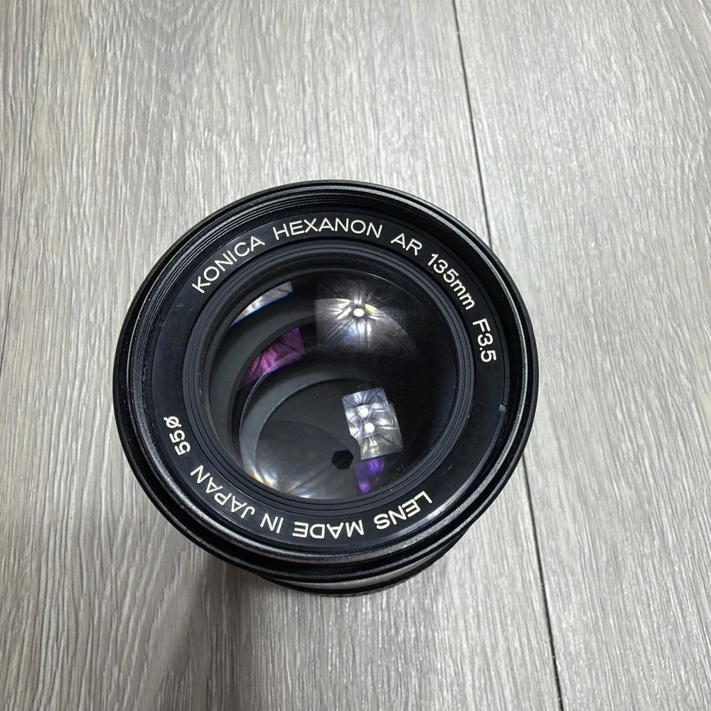 Konica Hexanon AR 135mm‎ f/3.5 Telephoto Lens 806 Japan Black Camera Collectible